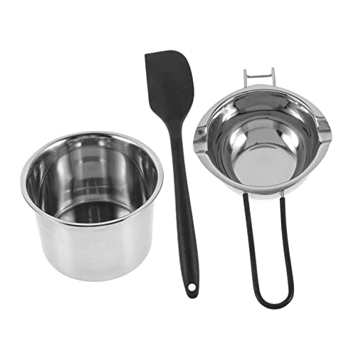 GLEAVI 1Satz Doppelkochtopf Schokoladenschmelztiegel mit Spatel für Kuvertüre und Desserts Leicht zu Reinigen und Kompakt für Outdoor und Zuhause von GLEAVI