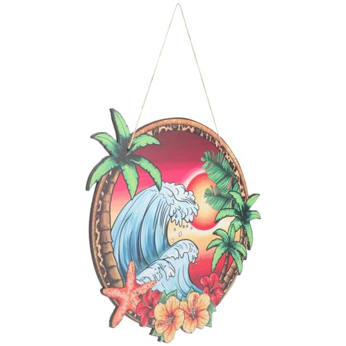 GLEAVI Holzschild Für Tür Sommer Strand Dekoration Hängeschild Aus Holz Für Eingangsbereich Sommerparty Willkommensschild von GLEAVI