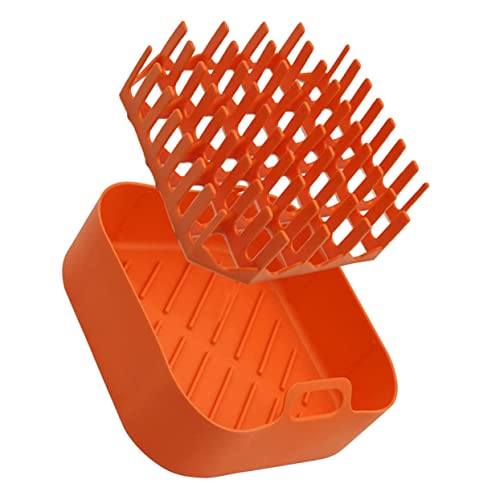 GLEAVI 1Satz Handheld Silikon Speckkocher für Mikrowelle Wiederverwendbarer Liner für Heißluftfritteuse Antihaft Silikon Backform für Knusprigen und Gleichmäßige von GLEAVI