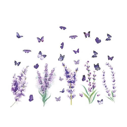 GLEAVI 1Satz Selbstklebender Lavendel Wandaufkleber Abnehmbar für Kreative DIY Dekoration für Schlafzimmer Wohnzimmer und Küchen Lavendel Design für Angenehmes GLEAVI 1Satz Selbstklebender Lavendel Wandaufkleber Abnehmbar für Kreative DIY Dekoration für Schlafzimmer Wohnzimmer und Küchen Lavendel Design für Angenehmes von GLEAVI