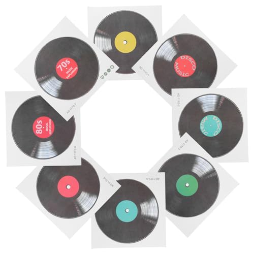 GLEAVI 1Satz Vinyl Schallplatte Wandaufkleber Musikparty Dekoration für Wohnzimmer Schlafzimmer Retro Stil Langlebig Kreative Wandgestaltung GLEAVI 1Satz Vinyl Schallplatte Wandaufkleber Musikparty Dekoration für Wohnzimmer Schlafzimmer Retro Stil Langlebig Kreative Wandgestaltung von GLEAVI