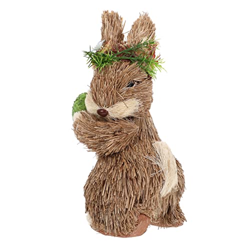 GLEAVI 1Stück Entzückendes Kaninchen Ornament aus Stroh Exquisites Tierdekor für Wohnzimmer Fenster und Büro als für Festtagsdekoration GLEAVI 1Stück Entzückendes Kaninchen Ornament aus Stroh Exquisites Tierdekor für Wohnzimmer Fenster und Büro als für Festtagsdekoration von GLEAVI
