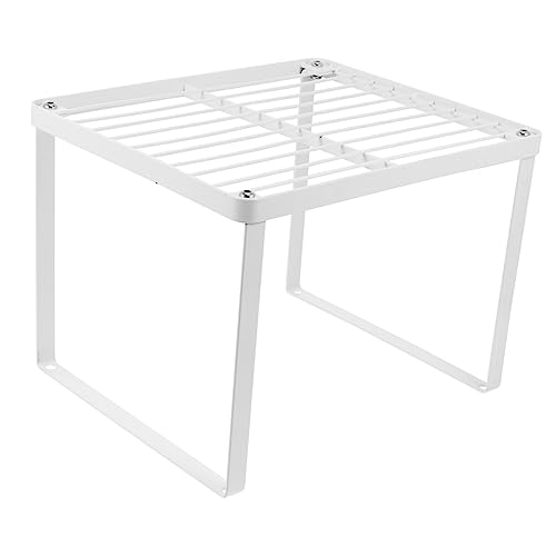 GLEAVI 1Stück Garderobe Regal aus Hochwertigem Verstellbarer Küchenschrank Organizer Ordnungssystem für Kleidung und Küchenutensilien mit Folie von GLEAVI