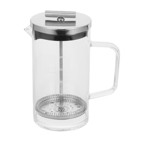 GLEAVI 1Stück Haushaltskaffeepresse Manuelle Kaffeekanne aus Hitzebeständigem für Espresso und Tee Zuhause oder GLEAVI 1Stück Haushaltskaffeepresse Manuelle Kaffeekanne aus Hitzebeständigem für Espresso und Tee Zuhause oder von GLEAVI