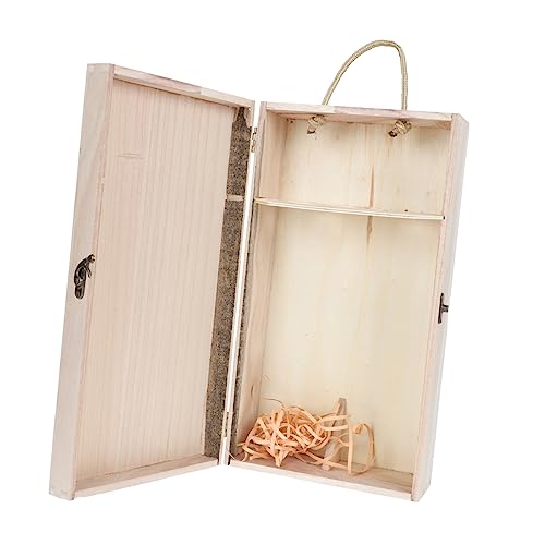 GLEAVI 1Stück Holz Weinverpackungsbox mit Griff Hölzerne für Flaschen Rustikales Design Langlebiges Material für Weinliebhaber Besonderen GLEAVI 1Stück Holz Weinverpackungsbox mit Griff Hölzerne für Flaschen Rustikales Design Langlebiges Material für Weinliebhaber Besonderen von GLEAVI