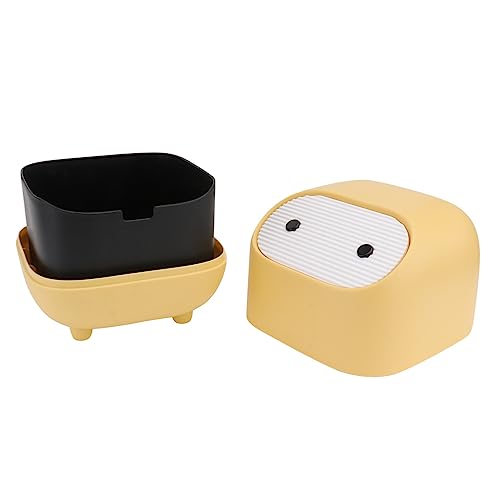 GLEAVI 1Stück Mini Mülleimer mit Druckverschluss Kreativer Desktop Abfallbehälter Doppellagiger Farbenfroher Tischmülleimer für Zuhause Büro und Schlafsaal GLEAVI 1Stück Mini Mülleimer mit Druckverschluss Kreativer Desktop Abfallbehälter Doppellagiger Farbenfroher Tischmülleimer für Zuhause Büro und Schlafsaal von GLEAVI