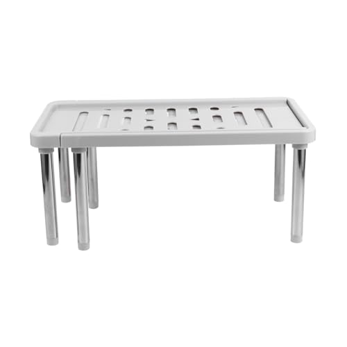 GLEAVI 1Stück Multifunktionales Ausziehbares Lagerregal Verstellbarer Organizer für Badezimmer Wohnbereich Robustes Design für Schuhe Geschirr Kleidung von GLEAVI