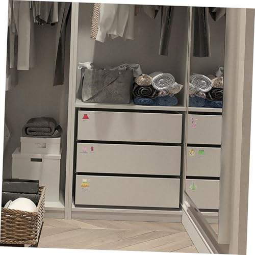GLEAVI 2 Blätter Kleiderschrank Aufkleber Reflektierende Kleidung Sortieretiketten für Garderobe Abwaschbare Kleideraufbewahrung Labels mit Bild und Text zur Einfachen Organisation von GLEAVI