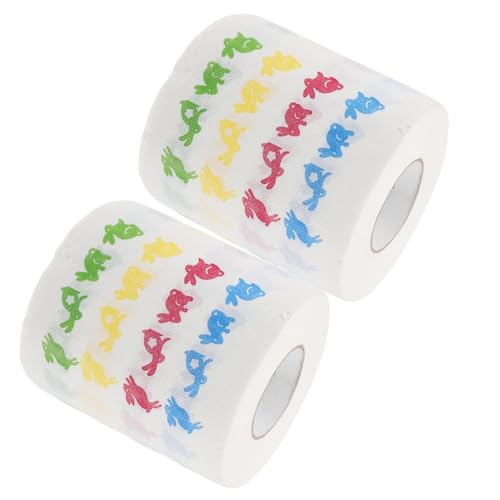 GLEAVI 2 Rollen Kaninchen-Rollpapier Baddekoration für den Ostertag Toilettenpapierrolle Papiertücher Bulk-Toilettenpapier Küchenserviettenpapier ostern seidenpapier Hase von GLEAVI