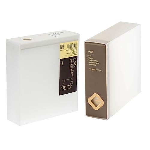 GLEAVI 2 STÜCK CD Aufbewahrungsbox Praktische Disks Box mit Deckel für CD Speicherung Staubschutz für Schlafzimmer und Auto Beige und Braun von GLEAVI