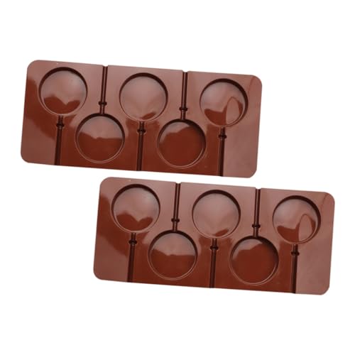 GLEAVI 2 STÜCK Runde Silikonformen Lollipop Candy Schokolade DIY Backform Flexibel Antihaftend Geruchsneutral für Pralinen Lutscher Schokoladenherstellung von GLEAVI