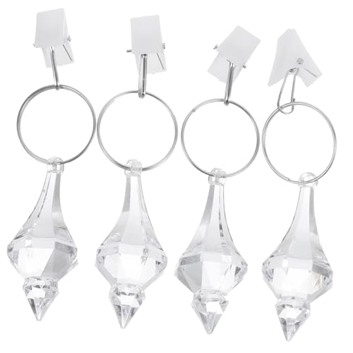 GLEAVI 2 Sätze Duschvorhang Gewichte Clips Kristallbeschwerer Für Vorhänge Gardinen Und Tischdecken Dekorative Clips Zur Stabilisierung Und Reduzierung Von Windgeräuschen 4 Stück * 2 von GLEAVI