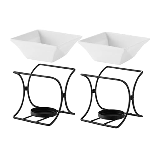 GLEAVI 2 Sätze Keramik Butterwärmer Set mit Teelicht Schmelz-topf für Persönlichen Fondue Genuss Käse Schokolade Butter Karamell Schnell Erhitzbar Spülmaschinenfest GLEAVI 2 Sätze Keramik Butterwärmer Set mit Teelicht Schmelz-topf für Persönlichen Fondue Genuss Käse Schokolade Butter Karamell Schnell Erhitzbar Spülmaschinenfest von GLEAVI