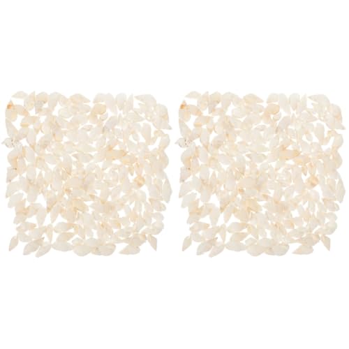 GLEAVI 2 Sätze Muschelschale Garnieren Muscheln Charme Kleiner Fischtank Aquarium-Muschel Dekorativ Exquisites Muschelhandwerk Muschel Zum Selbermachen Weiß 400 Stück * 2 von GLEAVI