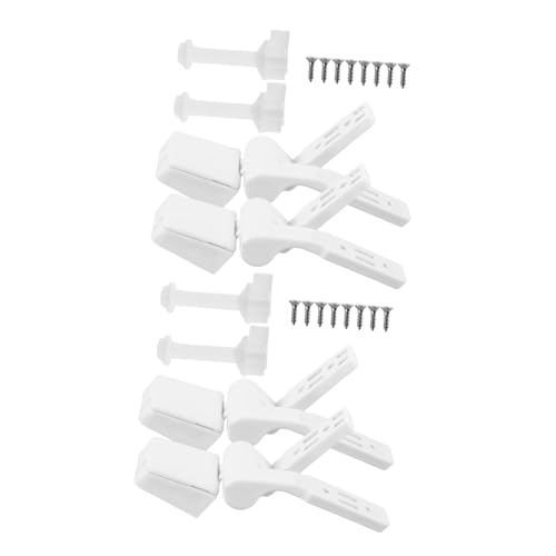 GLEAVI 2 Sätze Weißes Kunststoff Wc-sitz-scharnier Ersatzset mit Schrauben und Muttern Stabiles Toilettensitz-befestigungsset für Einfache Montage und Langlebige Reparatur Komplettset von GLEAVI