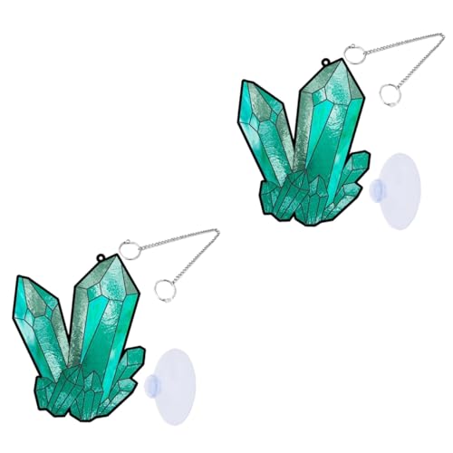 GLEAVI 2 Sätze hängender Acrylanhänger Ornament hängende weihnachtsverzierung Fensterhängedekoration Fenster hängende Dekoration Hängendes mit Kristallprismen Green GLEAVI 2 Sätze hängender Acrylanhänger Ornament hängende weihnachtsverzierung Fensterhängedekoration Fenster hängende Dekoration Hängendes mit Kristallprismen Green von GLEAVI
