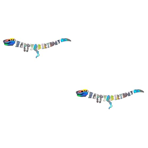 GLEAVI 2 Stck. Hängedekoration für Geburtstagsfeiern Kreatives Farbenfrohes Banner mit Dino Design für Kindergeburtstage Aufzuhängen und Vielseitig Einsetzbar in Garten Tür oder Wand GLEAVI 2 Stck. Hängedekoration für Geburtstagsfeiern Kreatives Farbenfrohes Banner mit Dino Design für Kindergeburtstage Aufzuhängen und Vielseitig Einsetzbar in Garten Tür oder Wand von GLEAVI