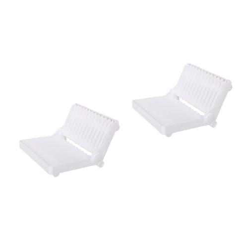 GLEAVI 2 Stck. über dem Abtropfgestell der Spüle Geschirr Abtropfgestell Kitchen Shelf Stand Kitchen Utensil Holder Geschirrorganisator Geschirrständer für die Küche Plastik Weiß von GLEAVI