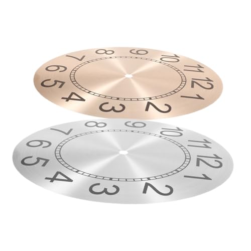GLEAVI 2 Stück Aluminium Wanduhr DIY Rundes Uhrendisplay Ersatz für Wohnzimmer oder Uhrwerk Zubehör für Kreative Uhr Projekte und Aluminiumplatten von GLEAVI