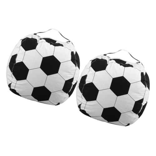 GLEAVI 2 Stück Aufbewahrungstasche für geformt Abdeckung groß ausgestopft Sitzsackbezug Jumbo Fußball-Sitzsack Fußballzimmerdekor Sitzsack für Segeltuch von GLEAVI