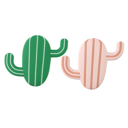 GLEAVI 2 Stück Biegsamer Kaktus Schlüsselhalter Wandhaken für Bad Küche Modernes Design zum Aufhängen von Handtüchern Schlüssel und Accessoires Zufällige Farbe Zufällige Farbe von GLEAVI