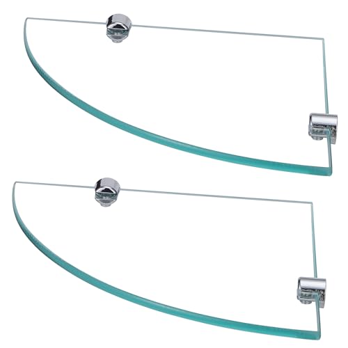 GLEAVI 2 Stück Eckregal aus Badezimmer Wandregal für Ecke Triangular Storage Rack mit Wandmontage für Optimale Raumnutzung im Bad von GLEAVI