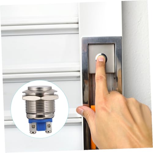 GLEAVI 2 Stück Edelstahl Metall Drucktaster Schalter Momentan Einbau für Auto Boot Elektrogeräte von GLEAVI