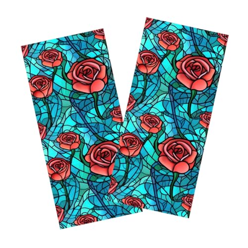 GLEAVI 2 Stück Fensterfolie Sichtschutz Folie für Badezimmer Wohnzimmer Schlafzimmer Statische Haftung Abnehmbar Buntes Vintage Glasdesign GLEAVI 2 Stück Fensterfolie Sichtschutz Folie für Badezimmer Wohnzimmer Schlafzimmer Statische Haftung Abnehmbar Buntes Vintage Glasdesign von GLEAVI