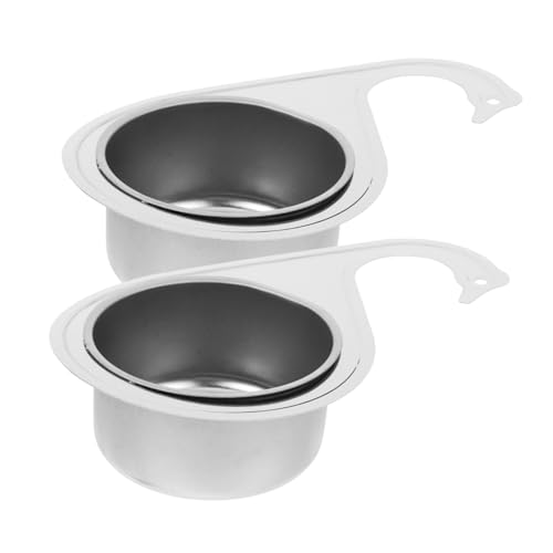 GLEAVI 2 Stück Filterkorb Spülbecken Spülfilter Über Sink -sieb Spülsieb Für Küchenspüle Reisreiniger Sieb Obstsieb Schwanenabflusskorb Ablaufsieb Für Küchenspüle Rostfreier Stahl Silver von GLEAVI