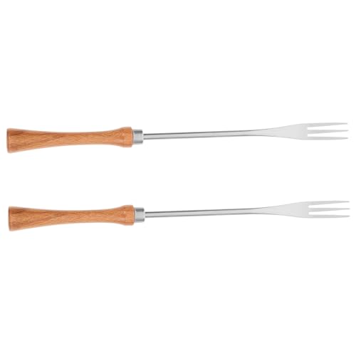 GLEAVI 2 Stück Fonduegabeln mit Hitzebeständigem Holzgriff Lange Fondue Forks für Käse Schokolade Marshmallows Obst Spieße für Fondue Bbq und Dessert GLEAVI 2 Stück Fonduegabeln mit Hitzebeständigem Holzgriff Lange Fondue Forks für Käse Schokolade Marshmallows Obst Spieße für Fondue Bbq und Dessert von GLEAVI