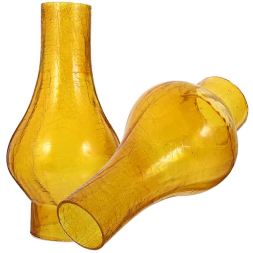 GLEAVI 2 Stück Glasöl Lampen Schirme Ersatzglas für Petroleumlampe Vintage Mattes Design Geeignet für Wand und Tischlampen für Zuhause Camping und von GLEAVI