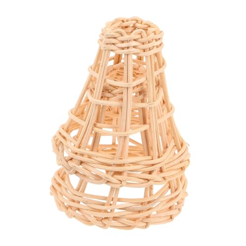 GLEAVI 2 Stück Handgewebter Rattan Lampenschirm Rustikal Natürliche Lampenabdeckung Für Kronleuchter Tischlampe Boho Stil Wohnkultur von GLEAVI