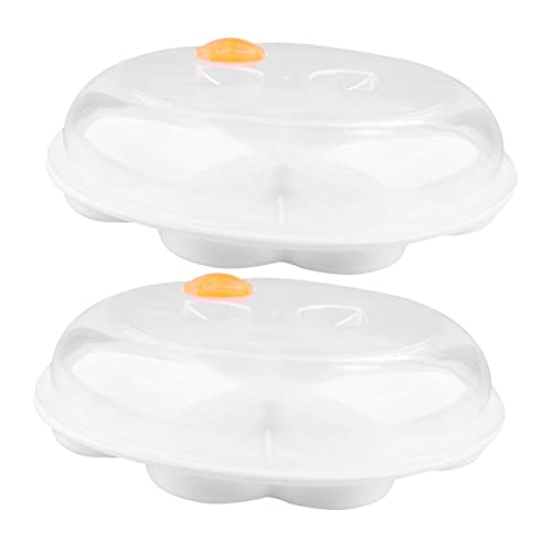GLEAVI 2 Stück Herzförmige Eiertrays für Mikrowelle Hitzebeständige Eierkocher für Einfache Zubereitung von Eiern der Küche Weiß GLEAVI 2 Stück Herzförmige Eiertrays für Mikrowelle Hitzebeständige Eierkocher für Einfache Zubereitung von Eiern der Küche Weiß von GLEAVI