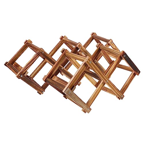 GLEAVI 2 Stück Holz Weinregal Weinhalter für Bar Flaschen Flaschen Braun für Stilvolle Aufbewahrung und Präsentation von Weinflaschen von GLEAVI