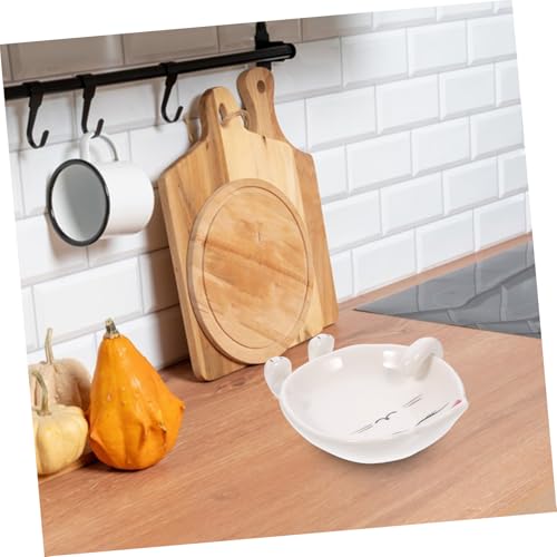 GLEAVI 2 Stück Keramik Löffelablage mit Cartoon Design Hitzebeständig Multifunktional als Kochutensilienhalter Topfdeckel Essstäbchenhalter für Tägliche Küchenbenutzung von GLEAVI