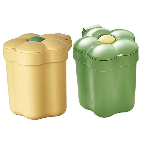 GLEAVI 2 Stück Kleiner Mülleimer mit Deckel Mini Tischabfalleimer für Büro und Zuhause Niedlicher Blumentopf Design Papierkorb Vielseitiger Abfallbehälter für Schreibtisch Schlafzimmer GLEAVI 2 Stück Kleiner Mülleimer mit Deckel Mini Tischabfalleimer für Büro und Zuhause Niedlicher Blumentopf Design Papierkorb Vielseitiger Abfallbehälter für Schreibtisch Schlafzimmer von GLEAVI