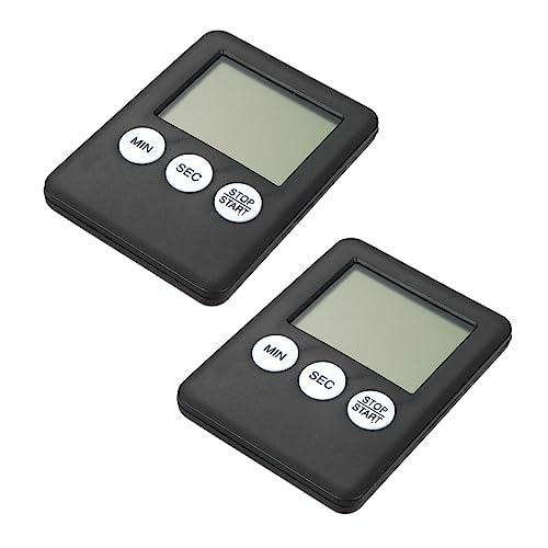 GLEAVI 2 Stück Küchentimer Digital Timer für Schüler und Zuhause Tragbarer Stoppuhr für Kochen Backen Sport und Lernen Schwarz GLEAVI 2 Stück Küchentimer Digital Timer für Schüler und Zuhause Tragbarer Stoppuhr für Kochen Backen Sport und Lernen Schwarz von GLEAVI