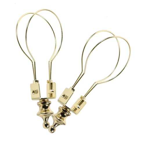 GLEAVI 2 Stück Lampenschirm Adapter mit Clip für Eleganter Lampenclip mit Finial Rustikal und Langlebig für Tischlampen und Verschiedene Lampenzubehörteile von GLEAVI