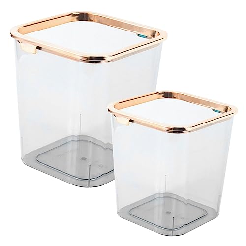 GLEAVI 2 Stück Müllbehälter aus Pet Transparente Abfalleimer für Zuhause Küche und Büro für Recycling und Haushaltsabfälle Leicht zu Reinigen und Langlebig von GLEAVI