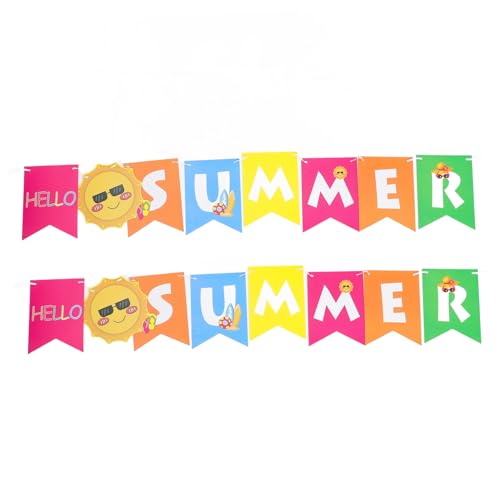 GLEAVI 2 Stück Sommerbanner Hello Summer Hängende Dekoration für Pool und Strandpartys Hawaii Partydekoration für Erwachsene Vielseitig Einsetzbar für Unvergessliche Feiern GLEAVI 2 Stück Sommerbanner Hello Summer Hängende Dekoration für Pool und Strandpartys Hawaii Partydekoration für Erwachsene Vielseitig Einsetzbar für Unvergessliche Feiern von GLEAVI