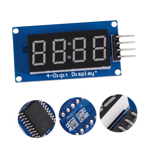 GLEAVI 2 Stück Stelliges LED Segment Display Modul Rote Anzeige Anode mit Schraubenpositionierung und Einstellbarer Helligkeit für Digitale Uhren und Elektronische Anzeigen von GLEAVI