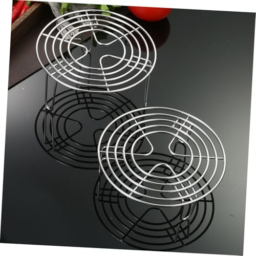 GLEAVI 2 Stück Teiliges Dampfgarer Gestell Stabiles Kompaktes Dampfeinsatz Design Rostfreier Dreibeiniger Dampfkorb für Vielseitige Küchenanwendung Langlebig und Sicher von GLEAVI