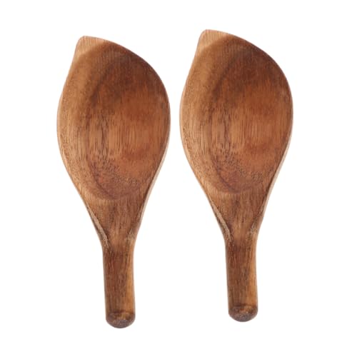 GLEAVI 2 Stück Teiliges Holz kaffeeschaufel Ergonomischem Griff Unregelmäßige Form Vielseitiger Kaffeelöffel für Bohnen und Kaffeemehl Kompakt Leicht für Küche Camping und Reisen von GLEAVI