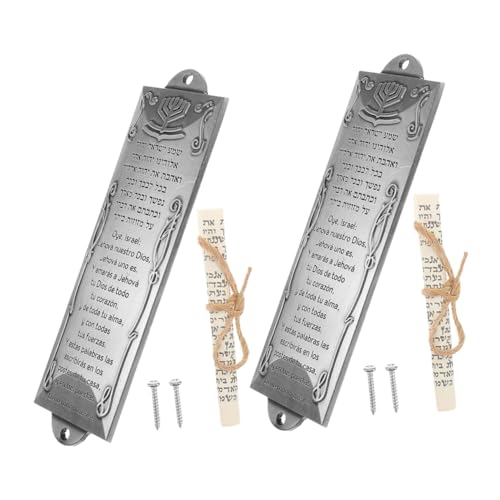GLEAVI 2 Stück Teiliges Mezuzah Langlebige Legierung Religiöse Türpfosten Dekoration religiöses Dekor Aufhänger für Jüdische Zeremonien und Kulturelle Traditionen von GLEAVI