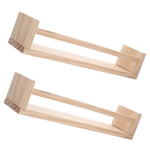 GLEAVI 2 Stück Teiliges Wandregal aus Holz Robustes Wandaufbewahrungsregal Modernes Wandhalterungssystem für Eingang Wohnzimmer Schlafzimmer Einfache Montage Vielseitiges Küchen von GLEAVI
