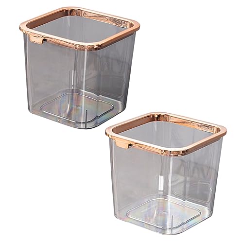 GLEAVI 2 Stück Transparenter Pet Abfalleimer mit Druckring Tragbarer Müllbehälter für Haushalt und Büro Stark Belastbar Elegantes Design für Müll und Kleinteile GLEAVI 2 Stück Transparenter Pet Abfalleimer mit Druckring Tragbarer Müllbehälter für Haushalt und Büro Stark Belastbar Elegantes Design für Müll und Kleinteile von GLEAVI