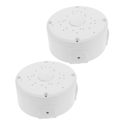 GLEAVI 2 Stück Wasserdichte Outdoor Anschlussdose mit Großer Kapazität Kabelschutzbox für Überwachungskamera Deckenmontage Robuste Elektroinstallationsbox für Sichere Verkabelung im von GLEAVI