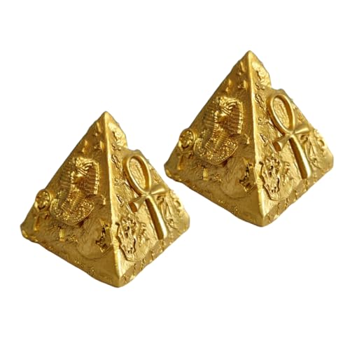 GLEAVI 2 Teiliges Pyramidenmodell Pyramidenkopffigur Perpetuum Mobile Schreibtischspielzeug Nützliche Coole Gadgets Pyramidenspielzeug Für Ägyptische Pyramidenstatue von GLEAVI