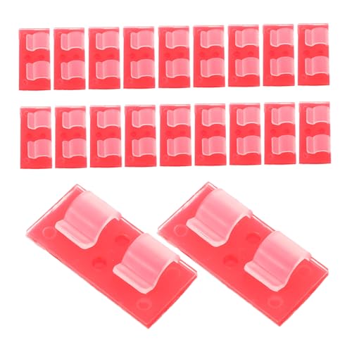 GLEAVI 20 Stück Teiliges Outdoor Lichtclips Transparent Schwerlast Klebehaken Uv-beständig Kabelhalter für Außenbereich zum Befestigen von Weihnachts Lichterketten Terrasse und Garten von GLEAVI