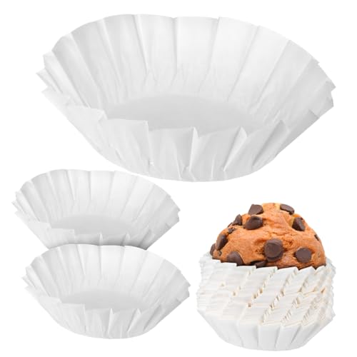 GLEAVI 200 Stück Muffinförmchen aus Lebensmittelechtem Papier Runde Backformen für Cupcakes Hochzeiten Partys und Desserts Antihaftbeschichtet Einfach zu Verwenden von GLEAVI